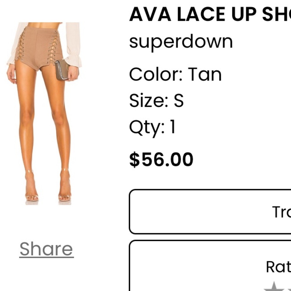 Superdown Lace Up Shorts